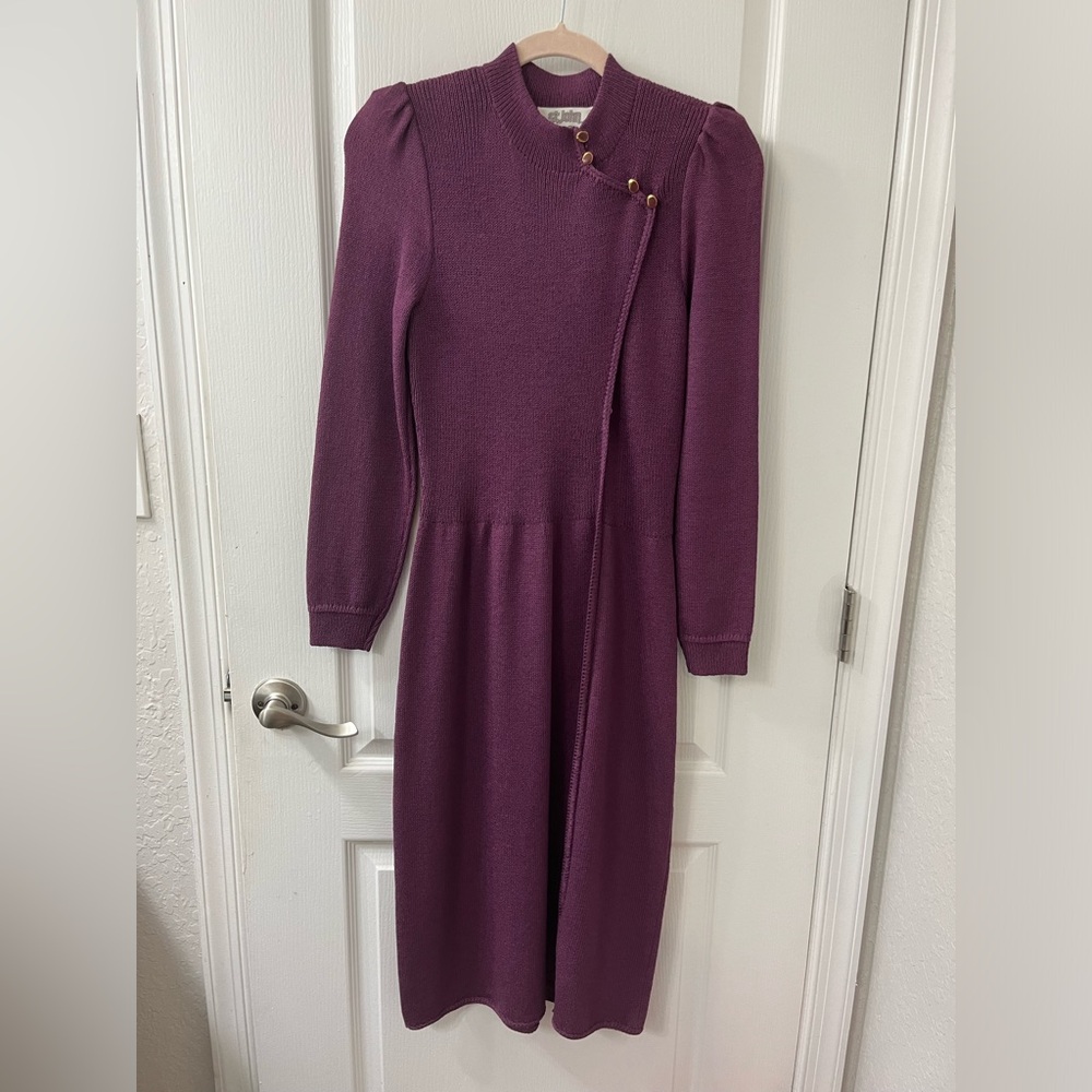 St. John Vintage Purple Knit Dress